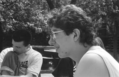 Preparation Seminar in Kladow -Two participants are sitting at a table